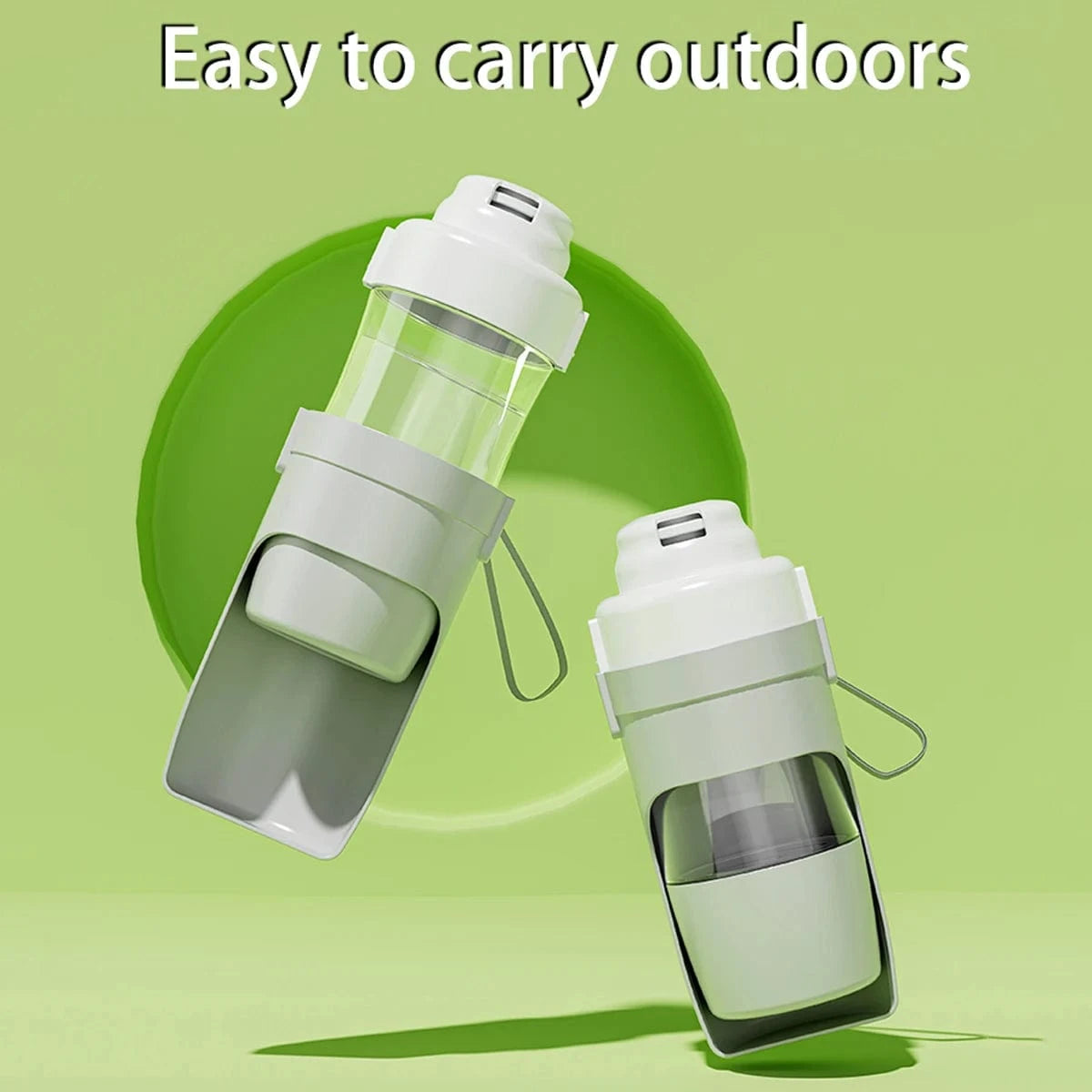 TechnuPet Smart Cat Feeder Portable Pet Water Bottle with Food Storage
