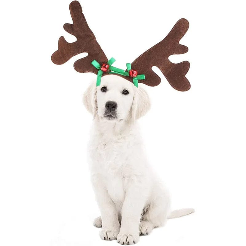 TechnuPet Pet Clothing Reindeer Antlers Christmas Dog Headband