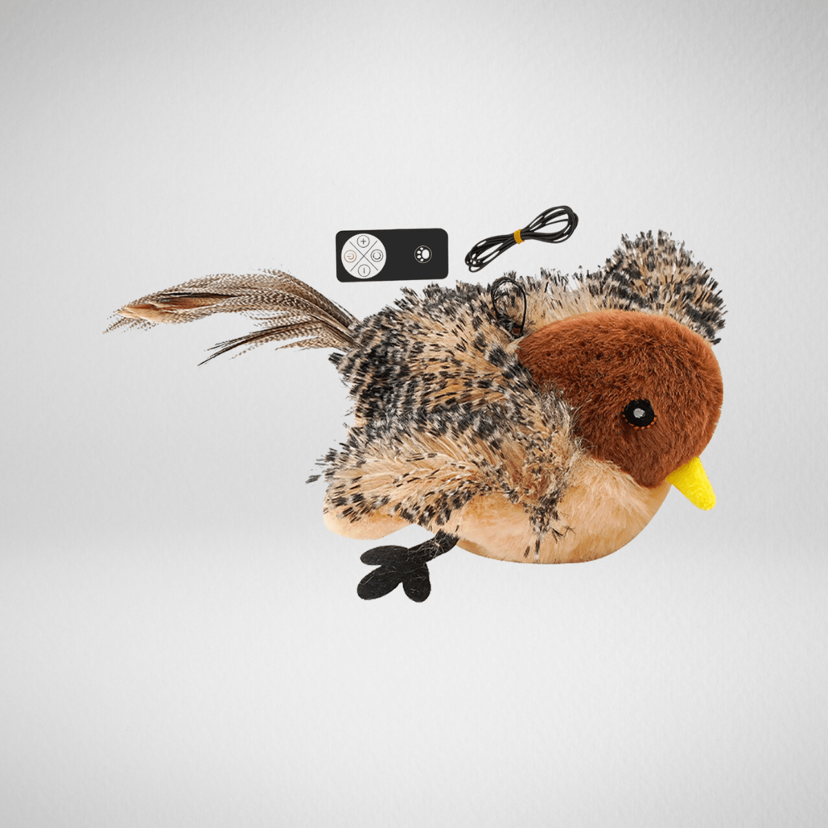 TechnuPet Smart Cat Toys Remote-Control Chirping Bird Cat Toy
