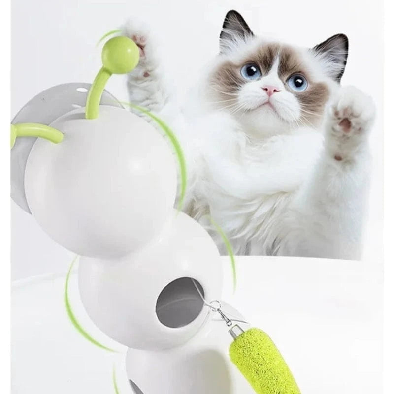 TechnuPet Smart Cat Toys White / XS（old） Self-Entertainment Caterpillar Cat Toy with Feather