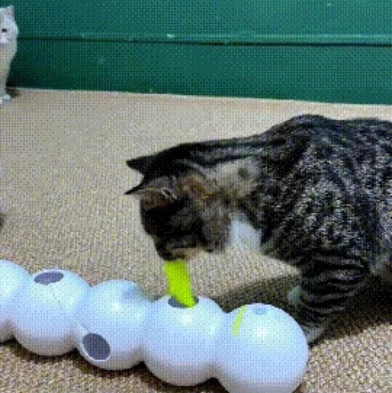 TechnuPet Smart Cat Toys White / XS（old） Self-Entertainment Caterpillar Cat Toy with Feather