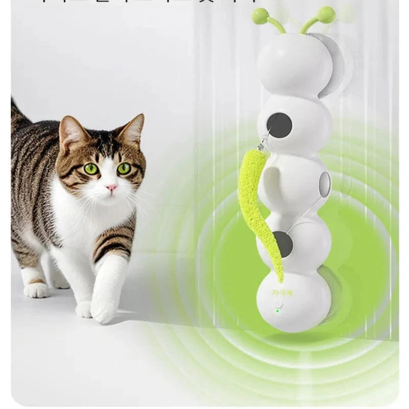 TechnuPet Smart Cat Toys White / XS（old） Self-Entertainment Caterpillar Cat Toy with Feather