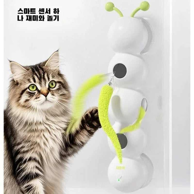 TechnuPet Smart Cat Toys White / XS（old） Self-Entertainment Caterpillar Cat Toy with Feather