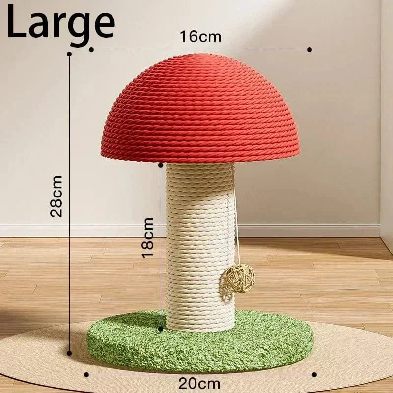 TechnuPet Cat Scratching Post Large / CHINA Sisal Mushroom Cat Scratch Post