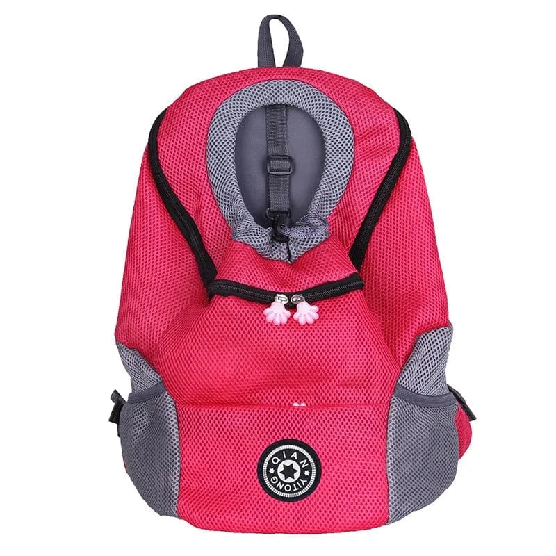 TechnuPet Pet Backpack Red-M Small Dog Carrier Backpack