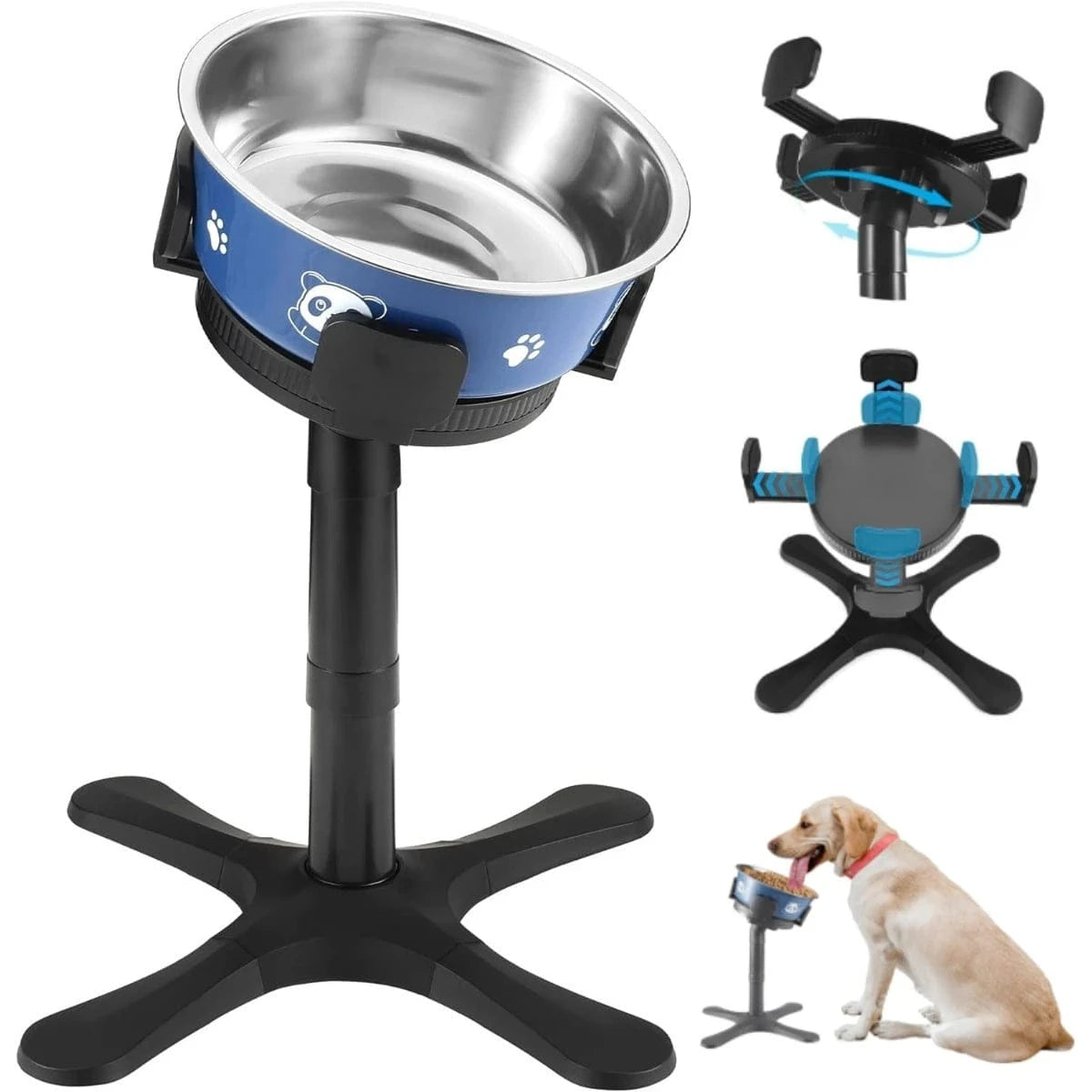 TechnuPet Raised Dog Bowls Tilted Elevated Dog Bowls