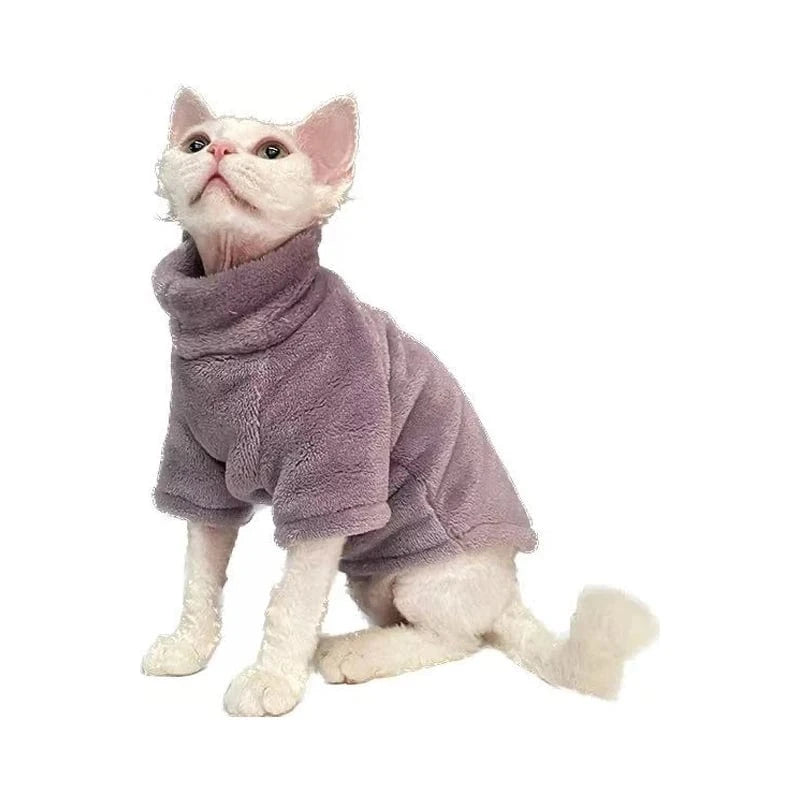 TechnuPet Cat Sweaters PURPLE / XS（old） Turtleneck Sphynx Cat Sweater