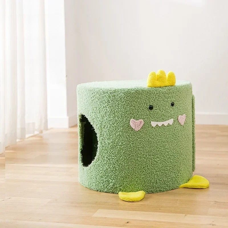 TechnuPet Cat Scratching Post green A Velvet Cat Climbing Scratching Post