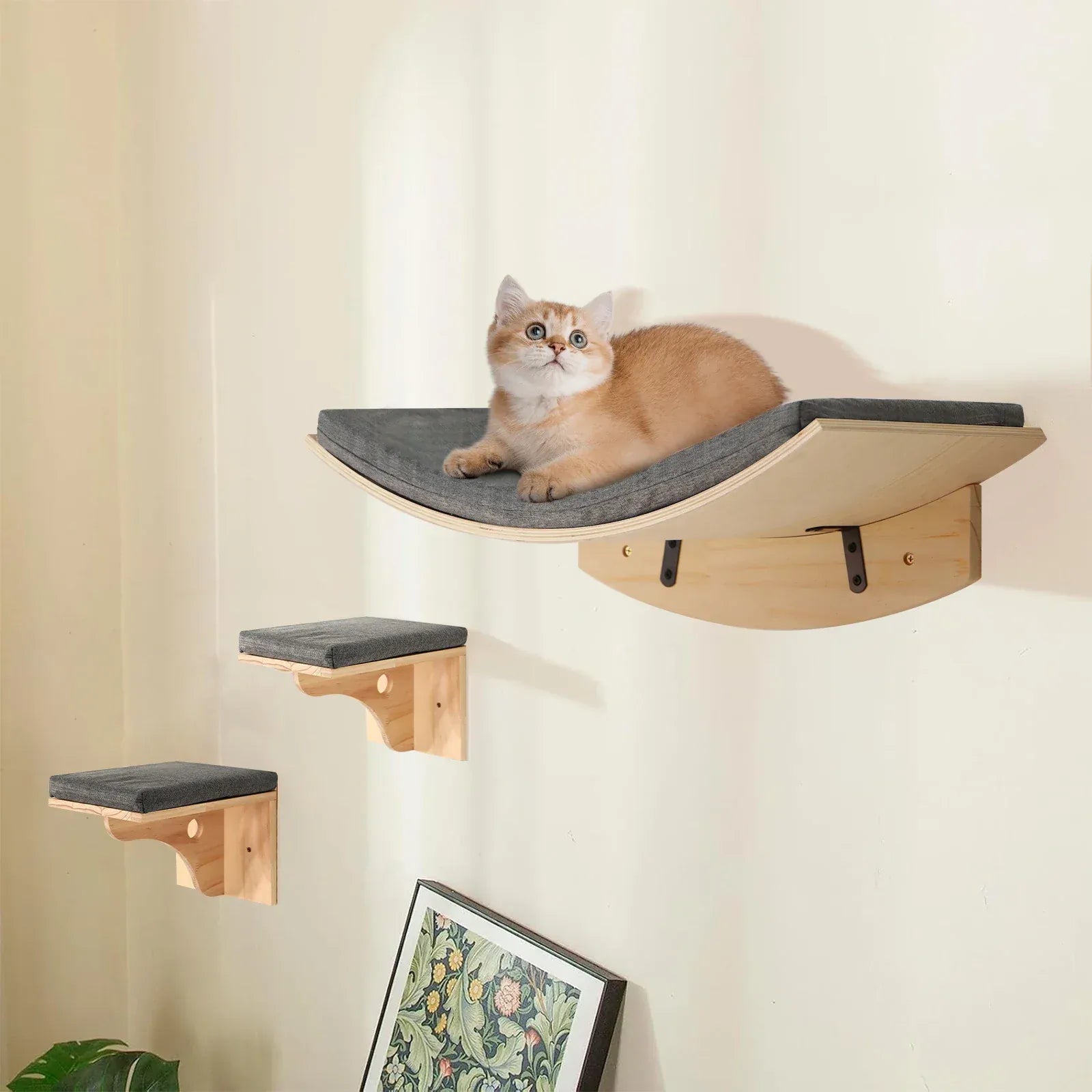 TechnuPet Cat Hammock Wall-Mounted Cat Shelf Bed