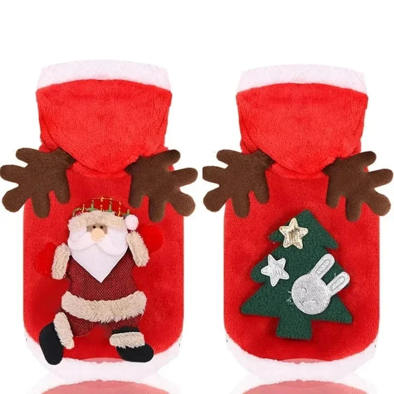 TechnuPet Dog Christmas Outfit Warm Christmas Hoodie for Dogs