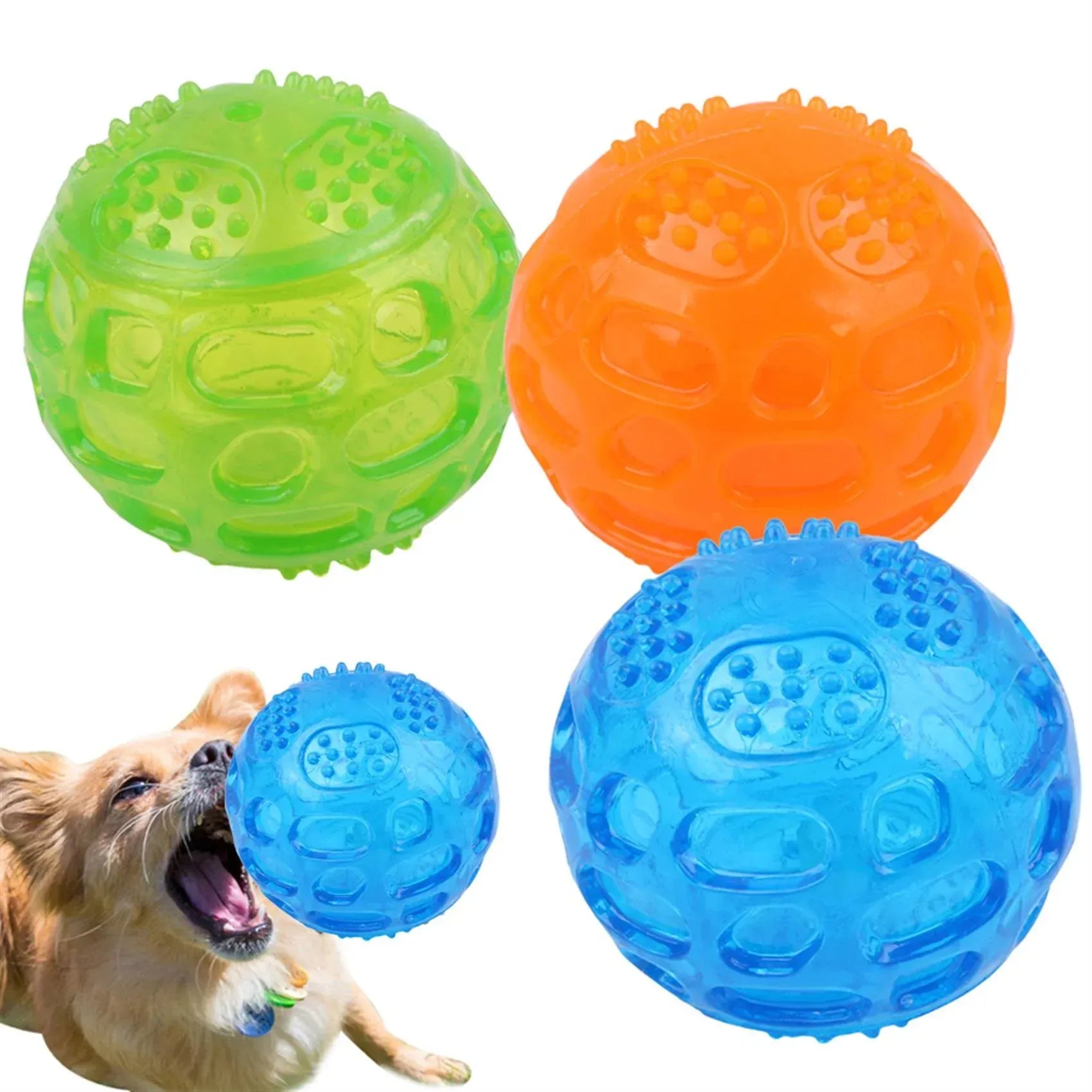 TechnuPet Dog Toys Waterproof Squeaky Dog Ball