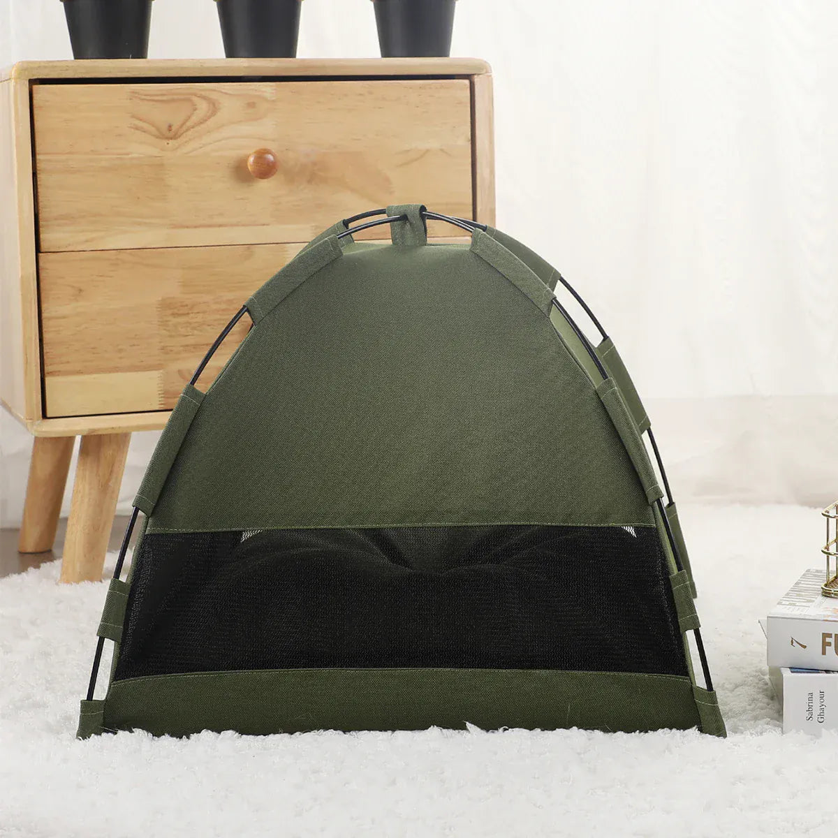 TechnuPet Cat Bed Winter Clamshell Cat Tent Bed